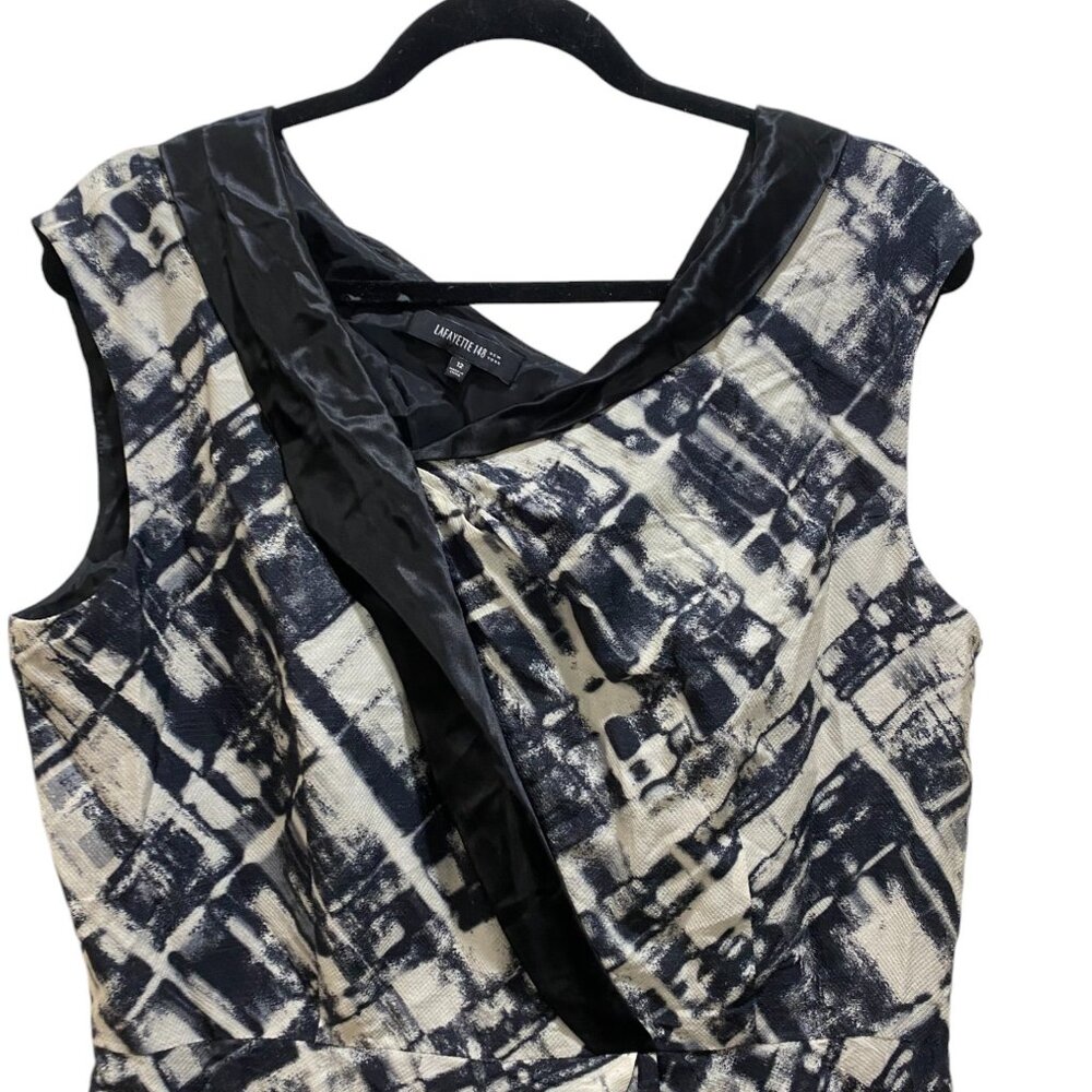 Lafayette 148 Sheath Abstract Patterned Dress - image 4